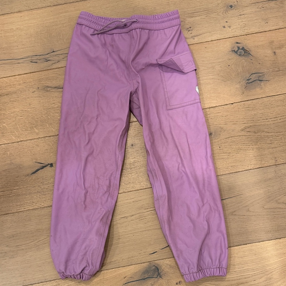 Hatley size 6 purple rain pants waterproof
